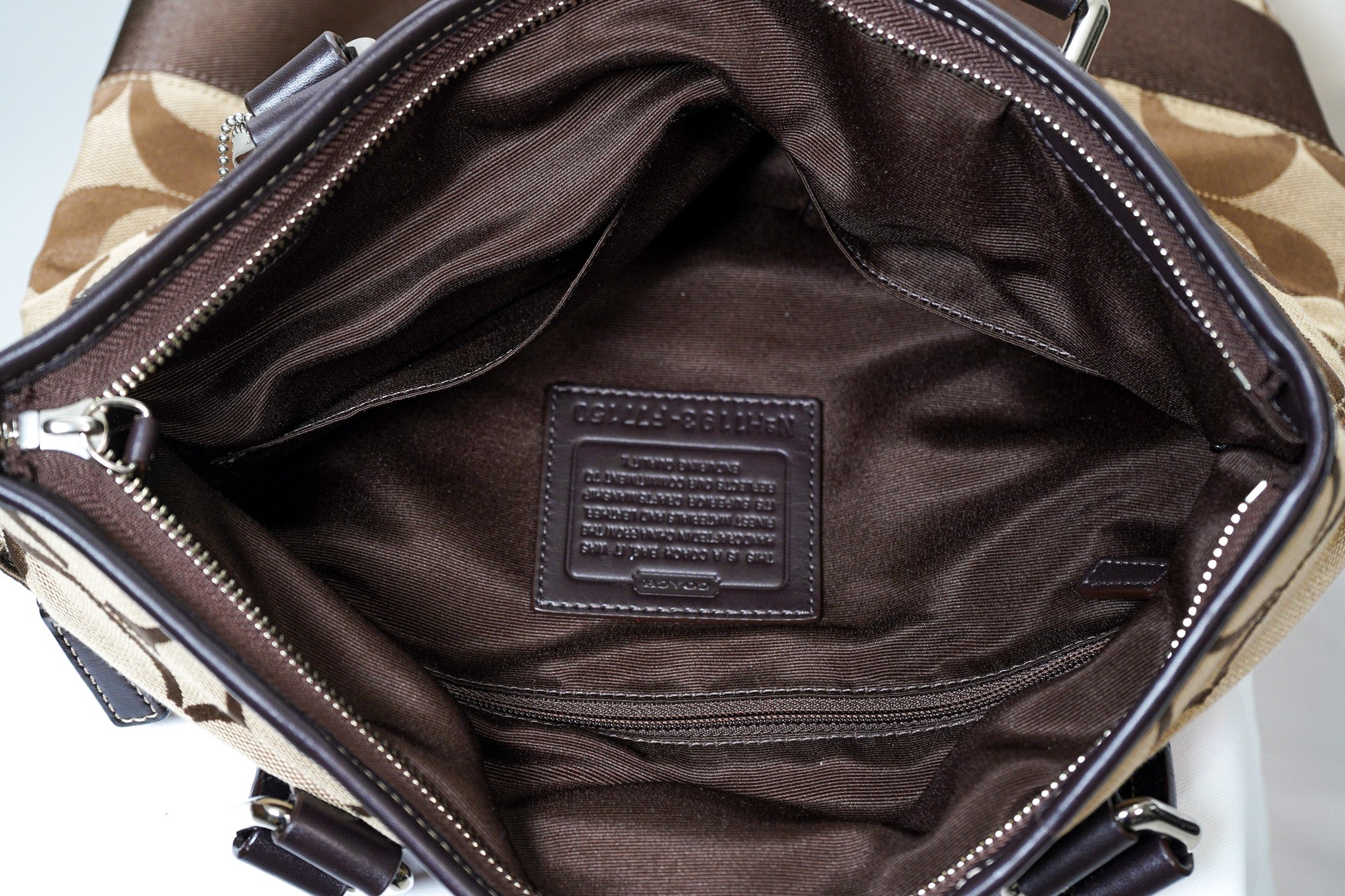 Coach Signature Jacquard Tote (Brown)